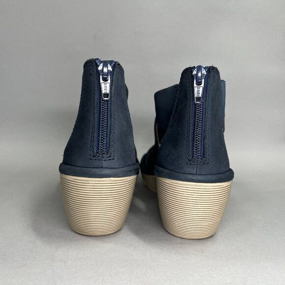 Clarks Artisan Clarene Galmor Sandals Women's Size 6.5 Blue Leather Wedge Sandal - Picture 5 of 12